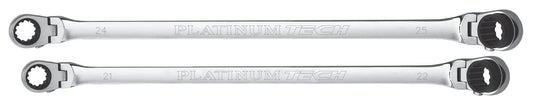 Platinum 99652 - 2 pc. x Long Ratcheting Wrench Set 4 Metric Sizes