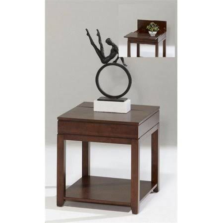 Daytona Contemporary Style Rectangular End Table Regal Walnut PR820189