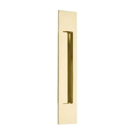 Emtek, Modern Rectangular, Flush Pull, 2 inch x 10 inch,Polished Brass, Size: 2 x 10, Gold