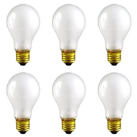 CEC Industries Ts100 (Frosted) Silicone Coated, Rough Service Bulbs, 130 V, 100 W, E26 Base, A-19 Shape (Case of 120)