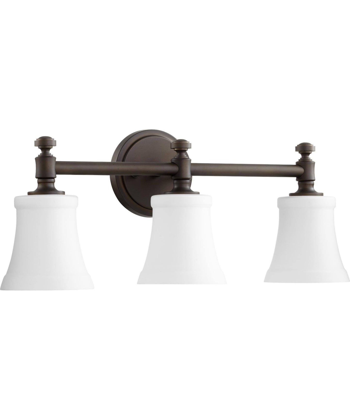 Quorum - 5122-3-186 - Three Light Vanity - Rossington - Oiled Bronze w/ Satin Opal