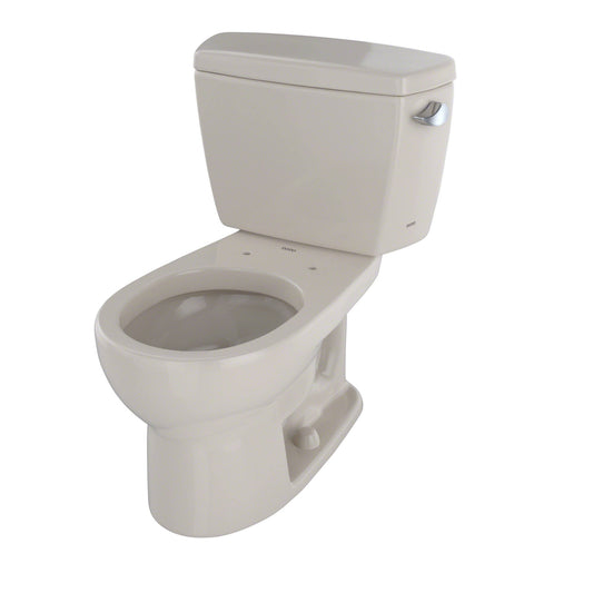 Toto Drake Two-Piece Round 1.6 GPF Toilet with Right-Hand Trip Lever - Bone CST743SR#03