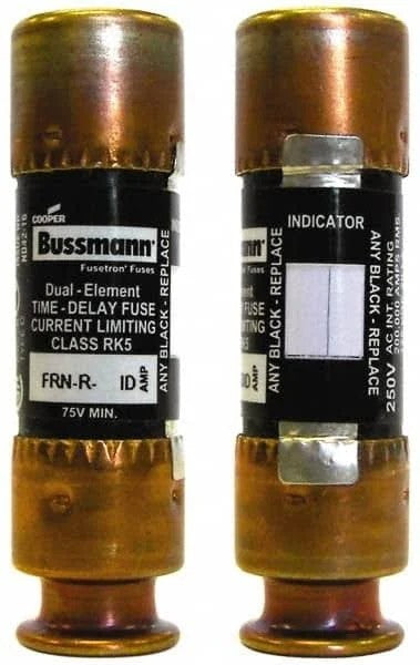 Cooper Bussmann 125 VDC, 250 VAC, 25 Amp, Time Delay General Purpose Fuse - Fuse Holder Mount, 50.8mm OAL, 20 at DC, 200 (RMS) K