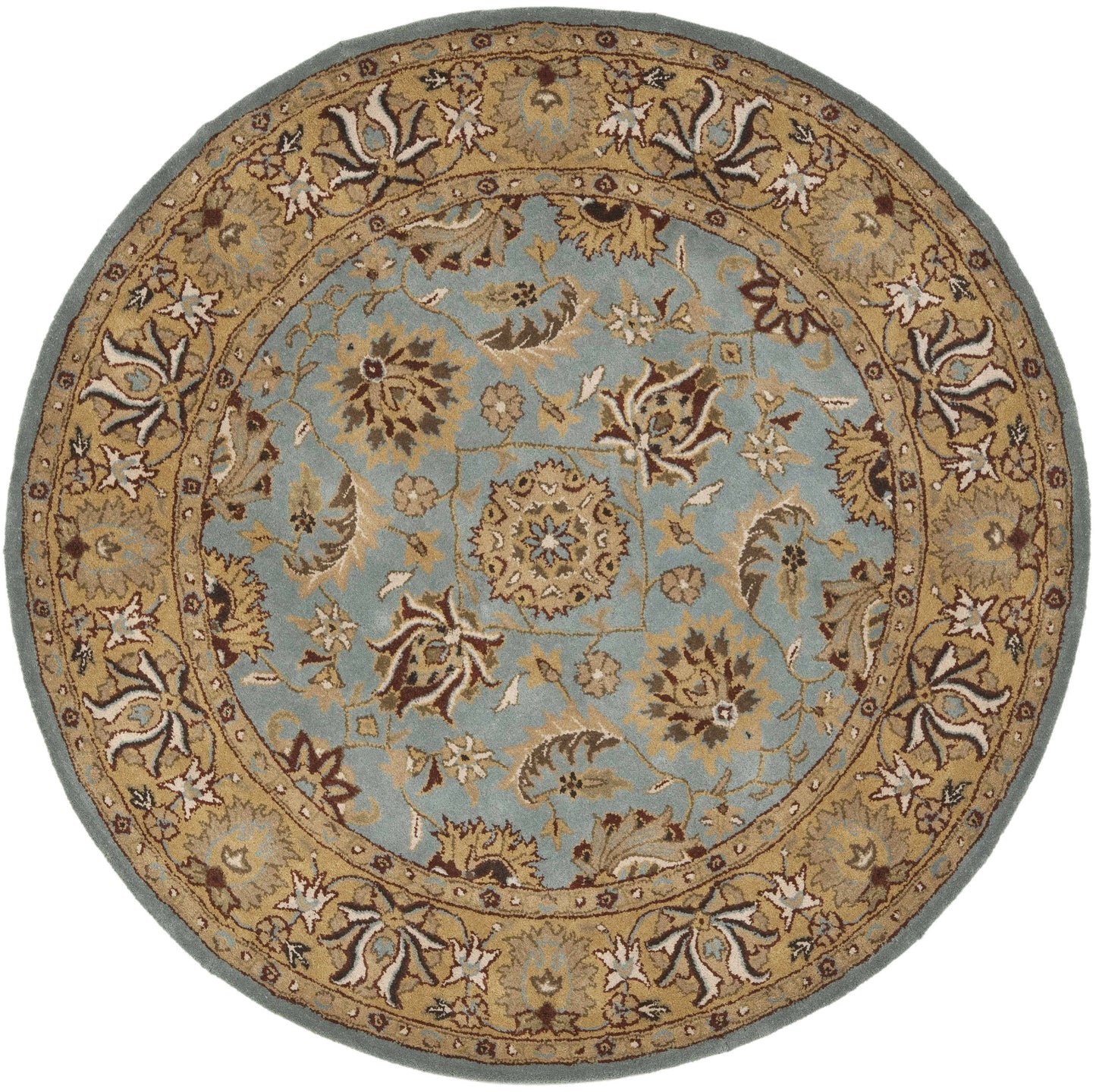 Safavieh Heritage Blue/Gold 6 ft. x 6 ft. Round Area Rug