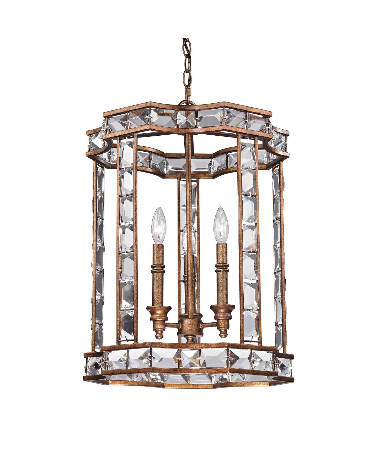 Elk Lighting 46066/3 Montclare Collection 3 Light Pendant in Mocha