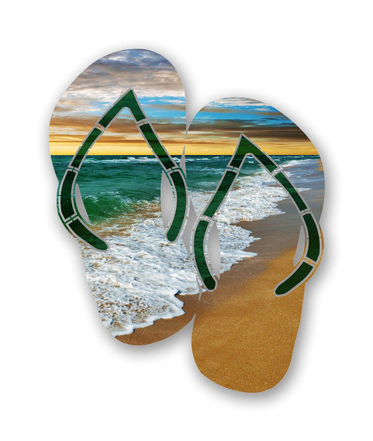 Next Innovations Steel Beach Flip Flops Wall Art, Barbados