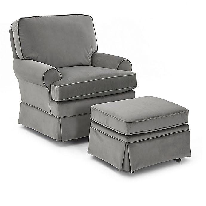 Best Chairs Quinn Swivel Glider in Dove