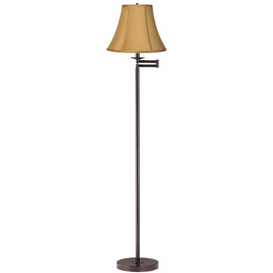 360 Lighting Coppery Gold Bronze Swing Arm Floor Lamp