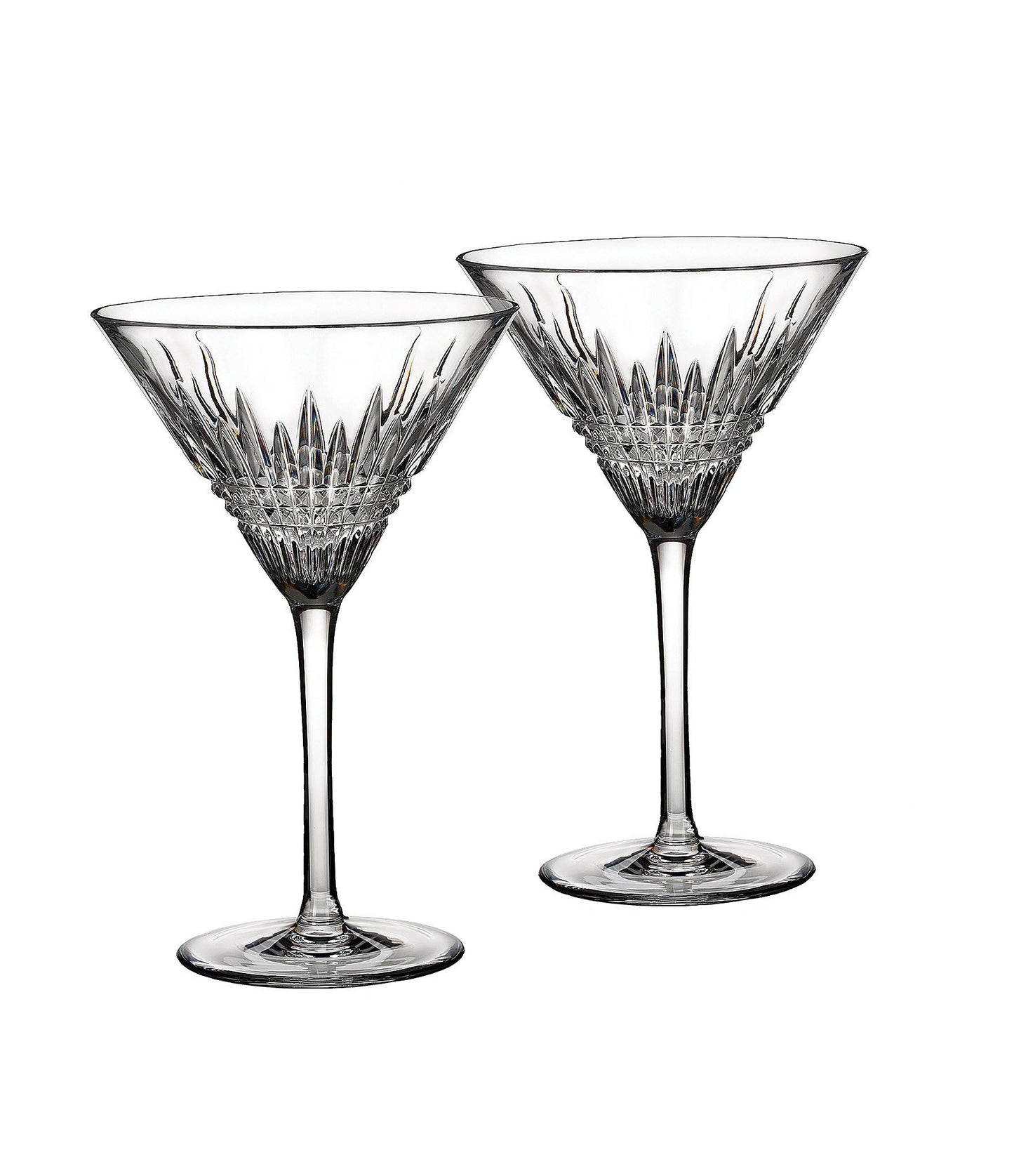 Waterford Crystal Glass, Lismore Diamond Martini, Set of 2, High End