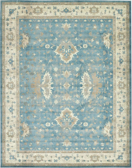 Unique Loom Itzling Salzburg Area Rug - 10 x 13 Light Blue