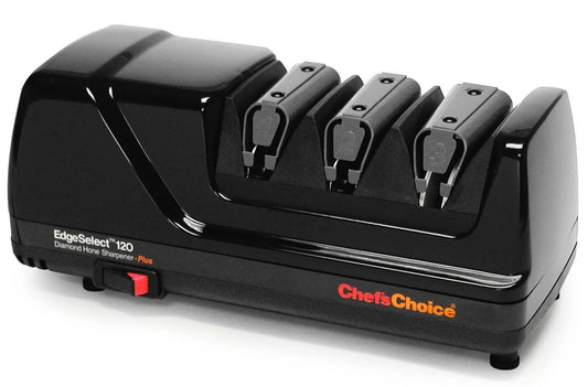 Chefs Choice Diamond Hone EdgeSelect Plus Electric Knife Sharpener, Black