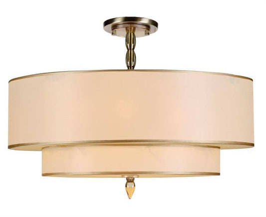 Crystorama 9507-AB_CEILING Luxo 5 Light Brass Semi-Flush