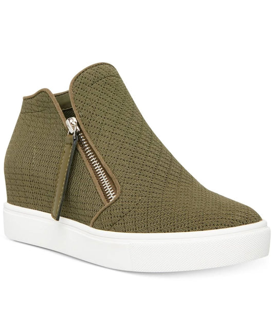 Steve Madden | Camden Knit Wedge Sneakers | Green | 8.5 M