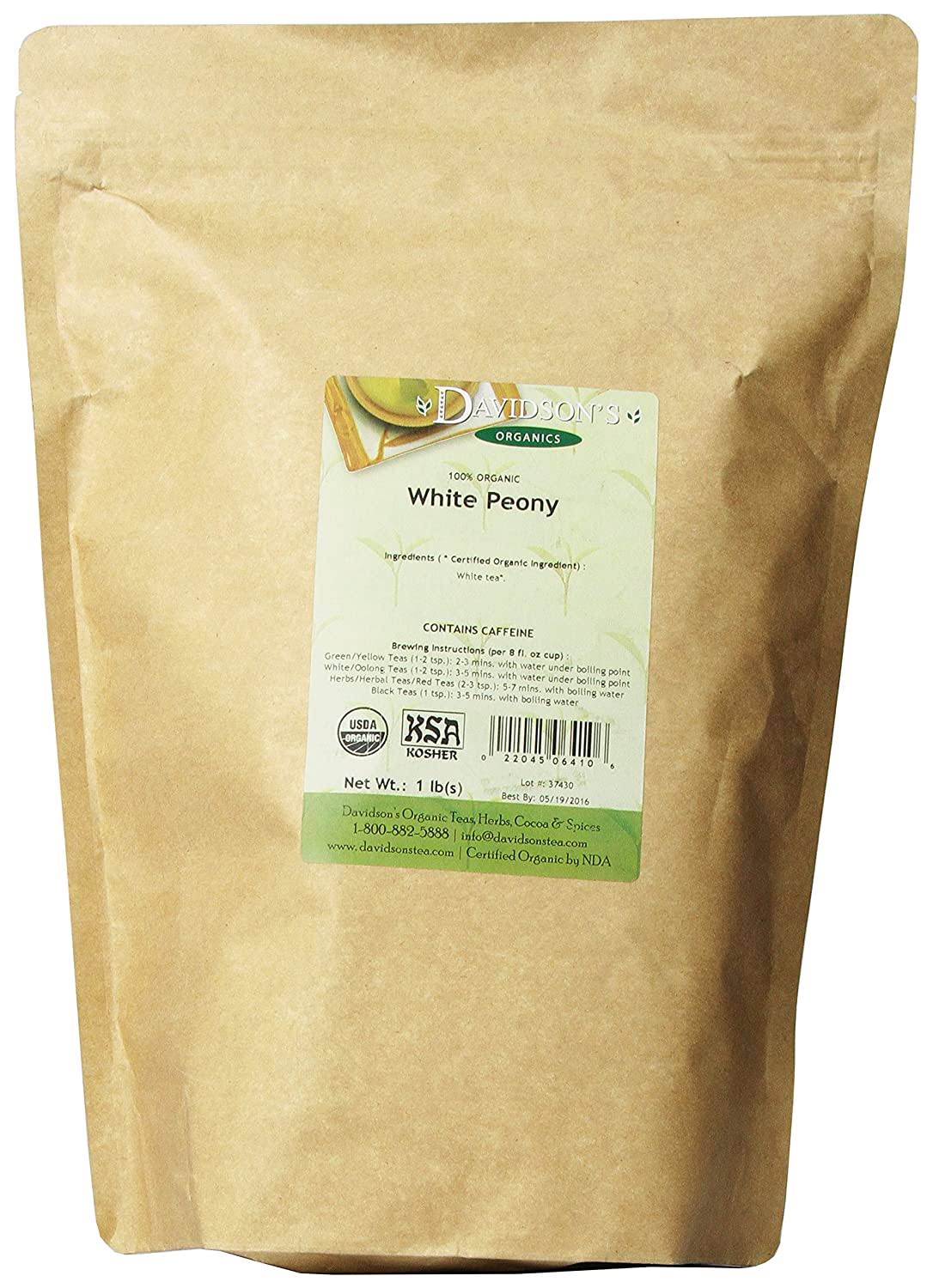 Davidsons Tea Bulk, White Peony, 16-Ounce Bag