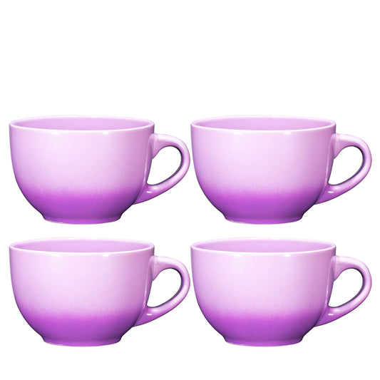 Bruntmor 24 oz Jumbo Coffee and Cereal, Set of 4 - Purple