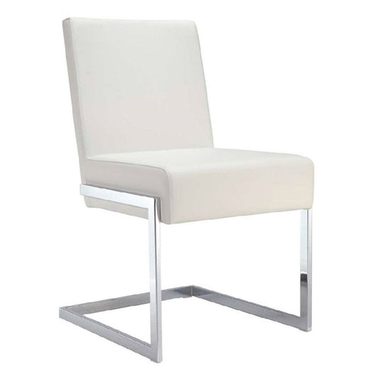 Casabianca Fontana White Eco-Leather Dining Chair