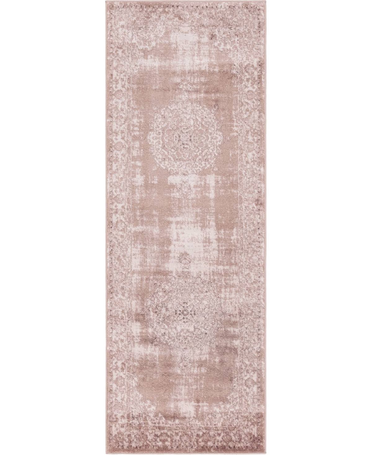 Unique Loom Leila Blackthorn Area Rug - 2 2 x 6 Runner - Tan/Ivory