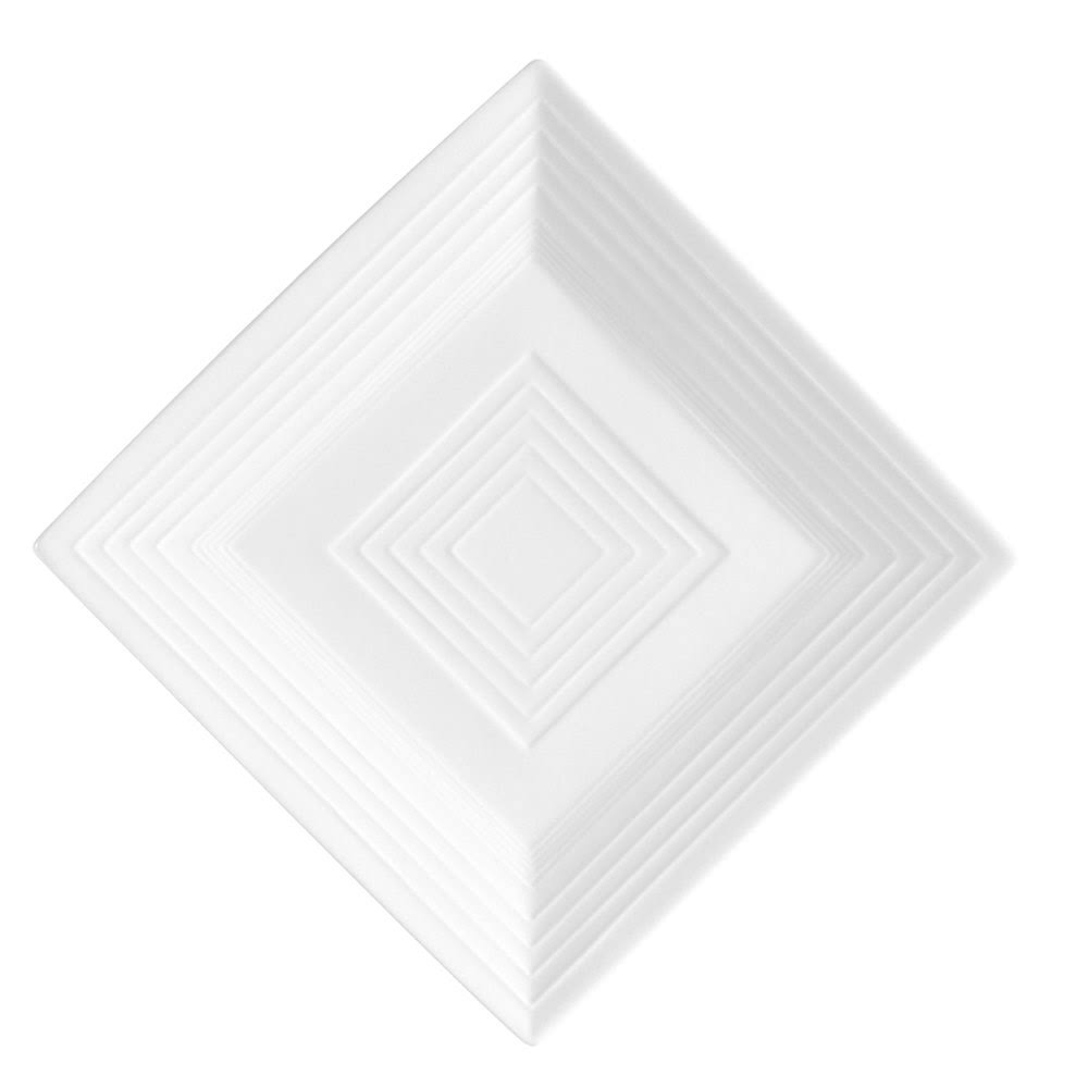 CAC TGO-SQ16 Tango 10 Bone White Square Porcelain Plate - 12/Case