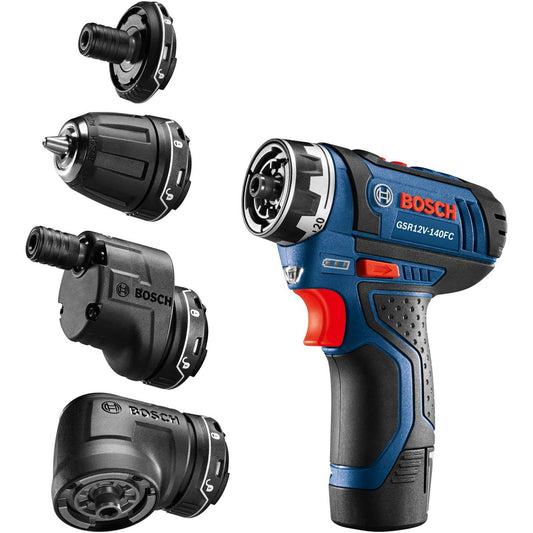 Bosch Flexiclick 12 Volt 5-in-1 Cordless Keyless 1300 RPM 1/4 inch Drill/Driver Kit (New Open Box)