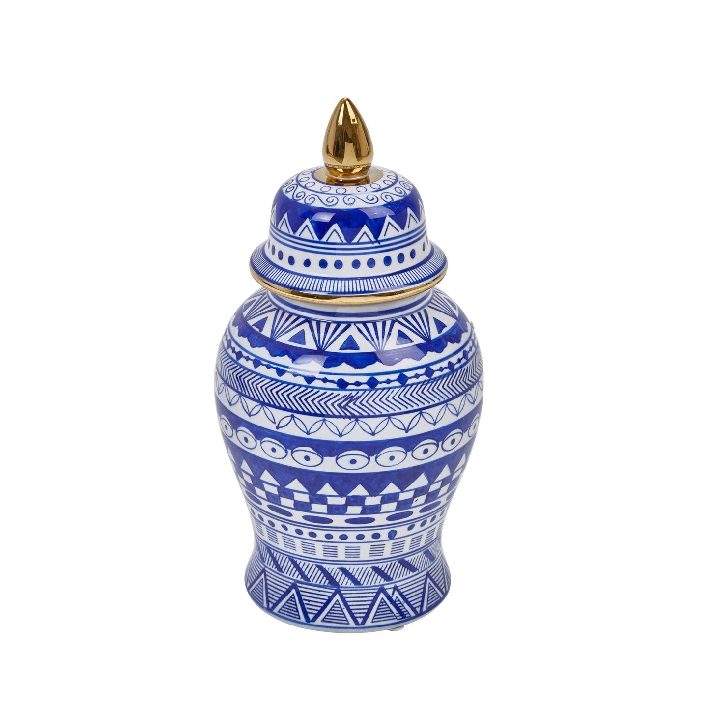 Sagebrook Home White/Blue Temple Jar