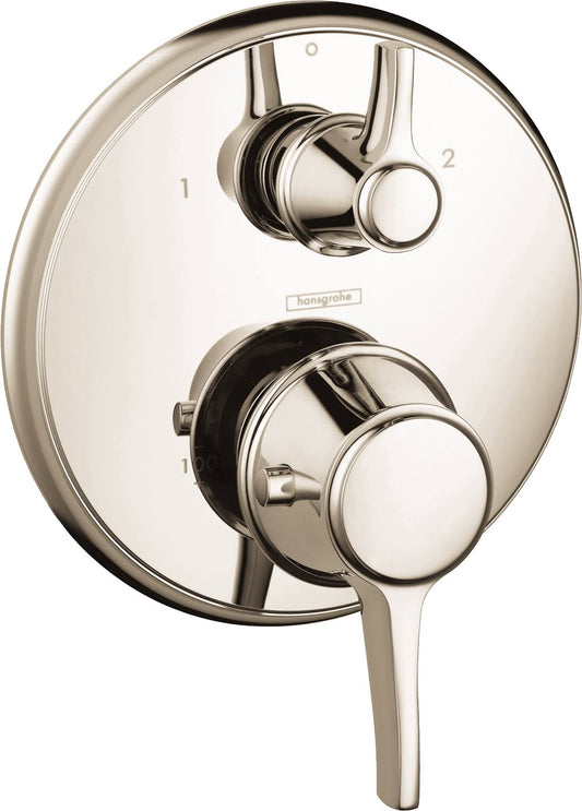 Hansgrohe 15753831 C Thermostatic Trim with Volume Control and Diverter - Polished Nickel