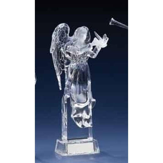 Roman 10 Icy Crystal LED Lighted Christmas Angel Figure Holding Dove