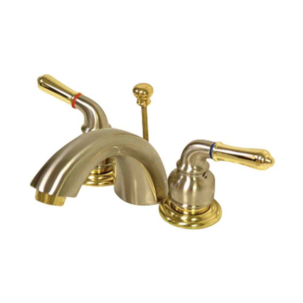 Elements of Design EB959 Mini Widespread Bathroom Faucet Nickel/Polished Brass