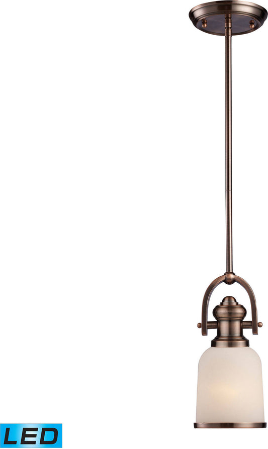 Elk Lighting Brooksdale 1-Light Pendant in Antique Copper - 66181-1-LED