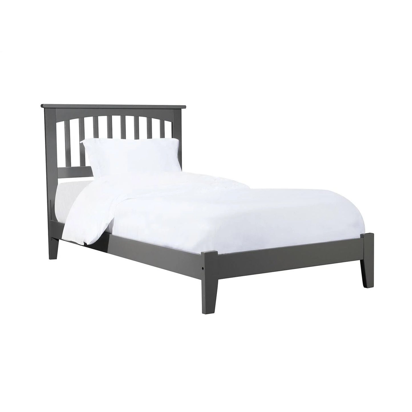 Atlantic Furniture Mission Twin XL Traditional Bed in Grey