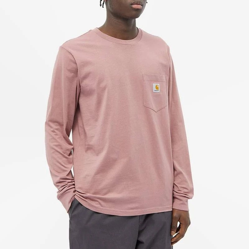 Carhartt WIP Long Sleeve Pocket Tee by Carhartt WIP, Pink