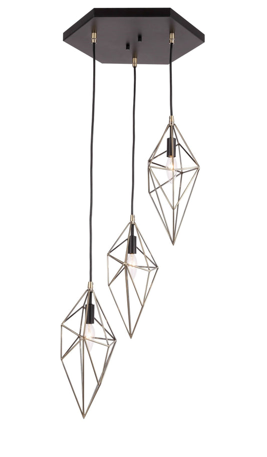 Woodbridge Lighting 20724abk Lanning 3-Light Cluster Pendant