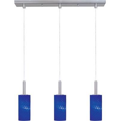 ET2 Lighting-E94153-38-Carte - Pendant Satin Nickel Finish with Blue