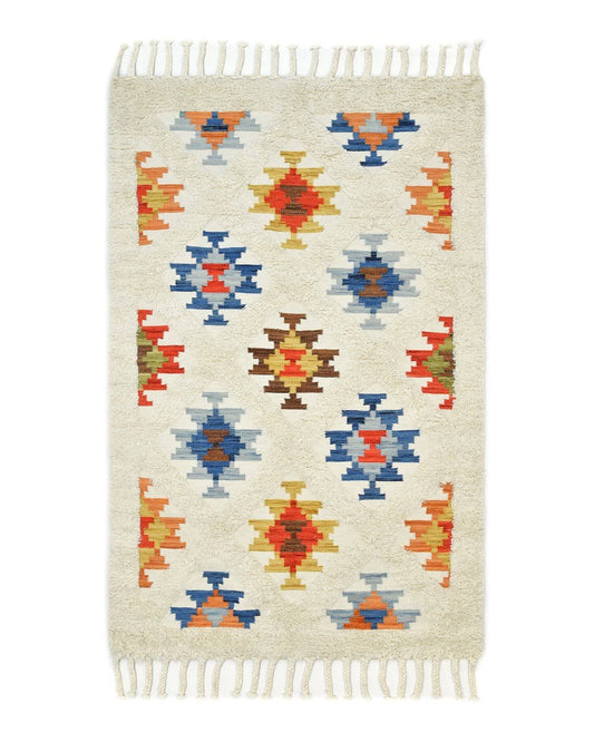 Solo Rugs Roger Bohemian Shaggy Moroccan Multi 9 ft. x 12 ft. Hand Woven Area Rug