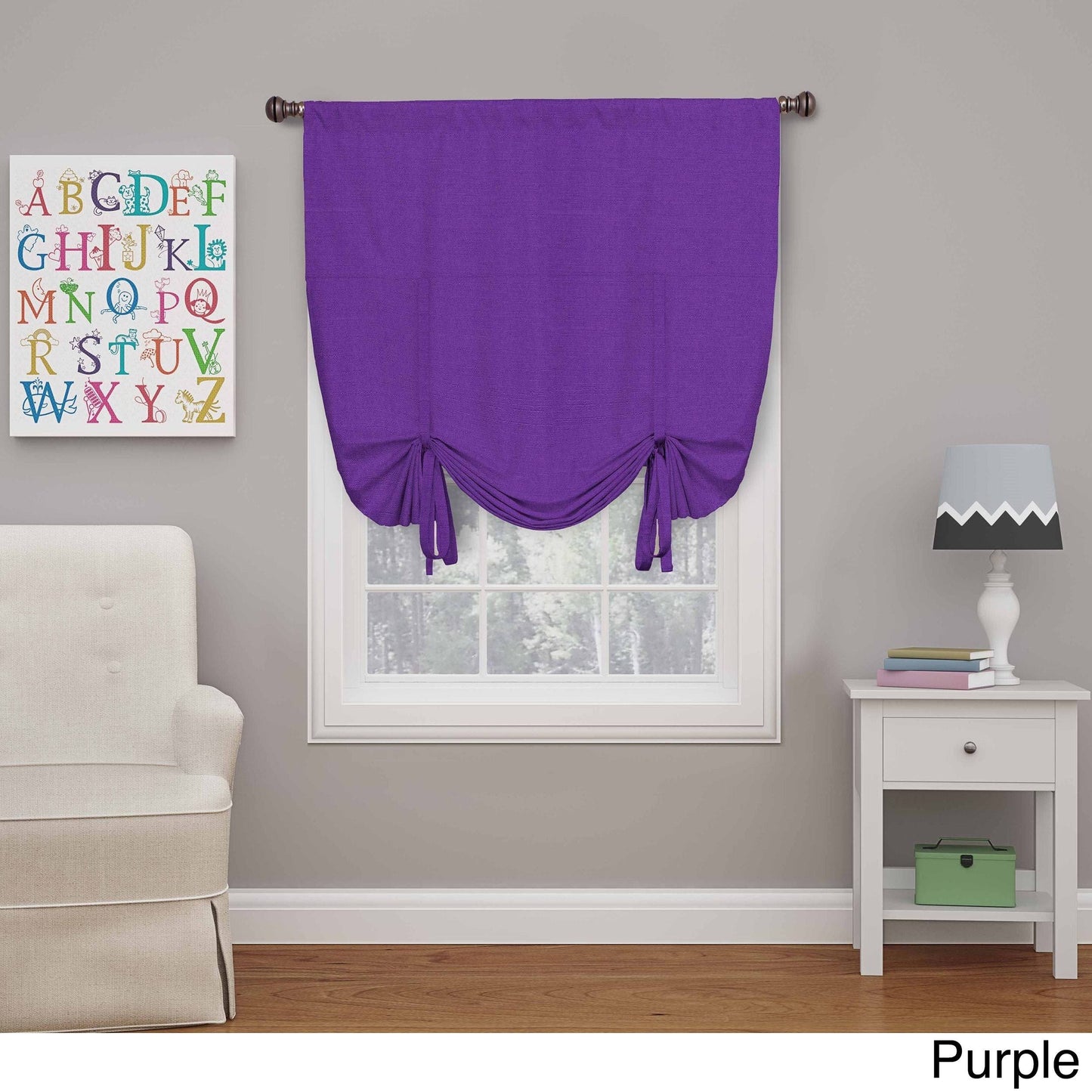 Eclipse Kendall Blackout Window Tie-Up Shade - 42x63 - Purple