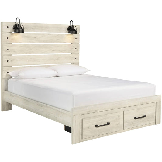 Ashley Furniture Cambeck Whitewash Queen Storage Bed