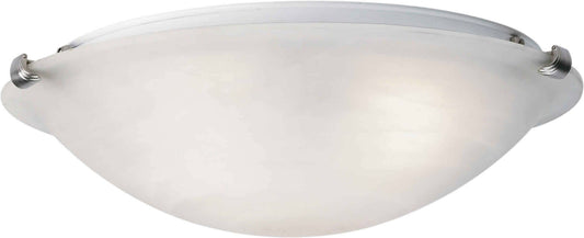 Forte Lighting-20015-01-55-One Light Flush Mount Brushed Nickel