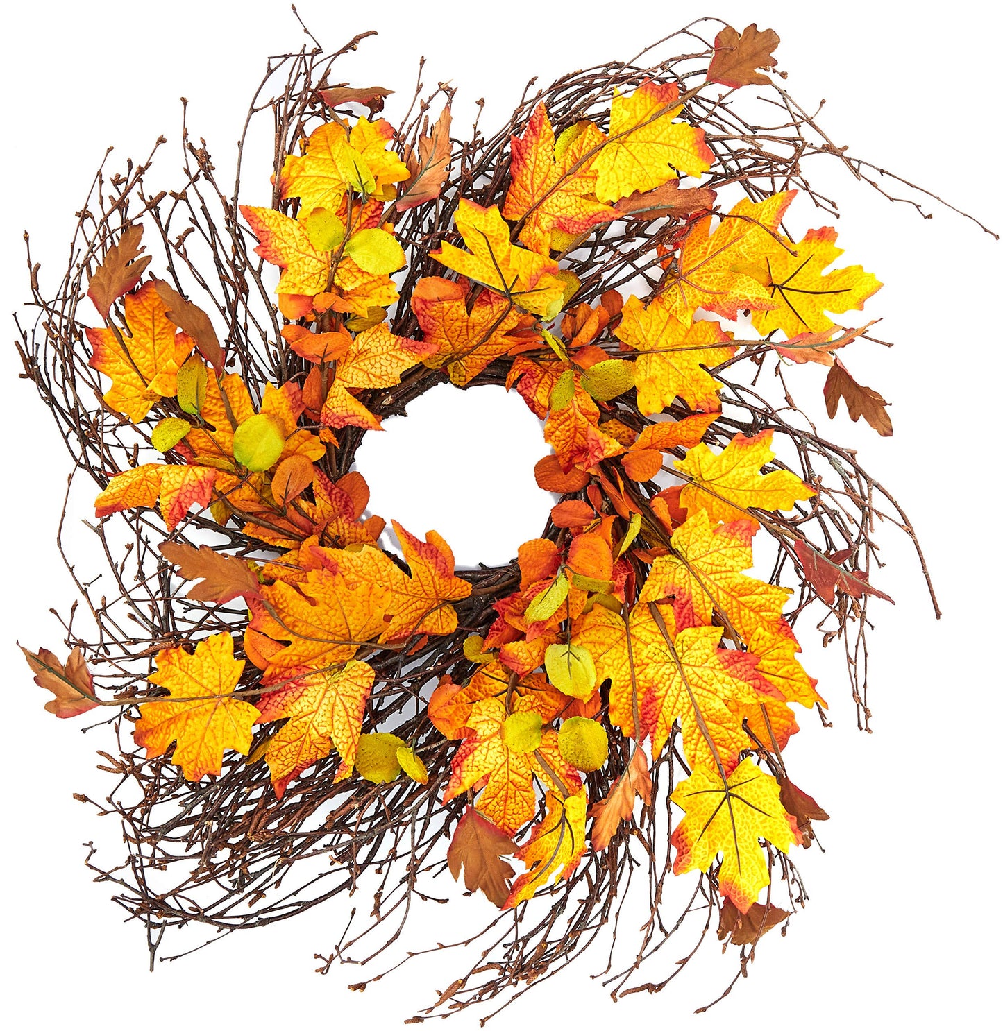 Worth Imports 24 Wild Fall Leaf Twig Wreath