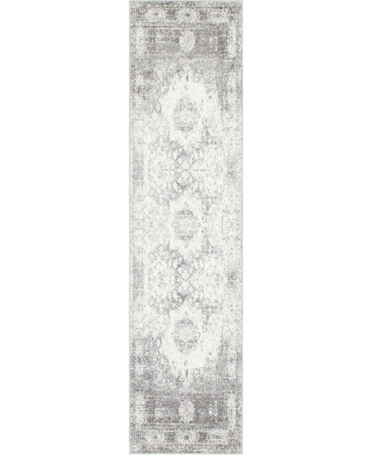 Unique Loom Rosso Bellini Gray 2 ft. x 10 ft. Runner Rug