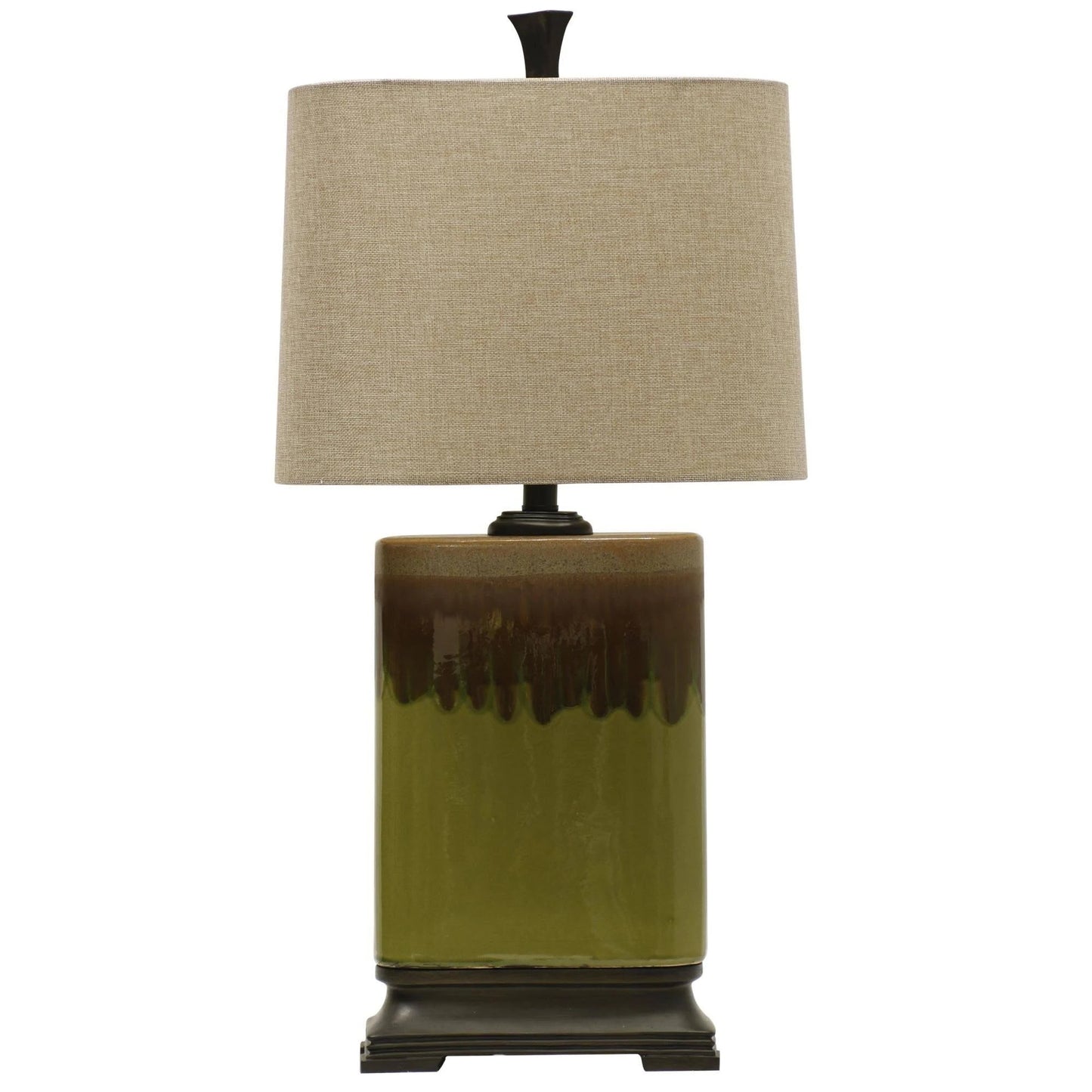 StyleCraft Alton Ceramic Table Lamp - Green