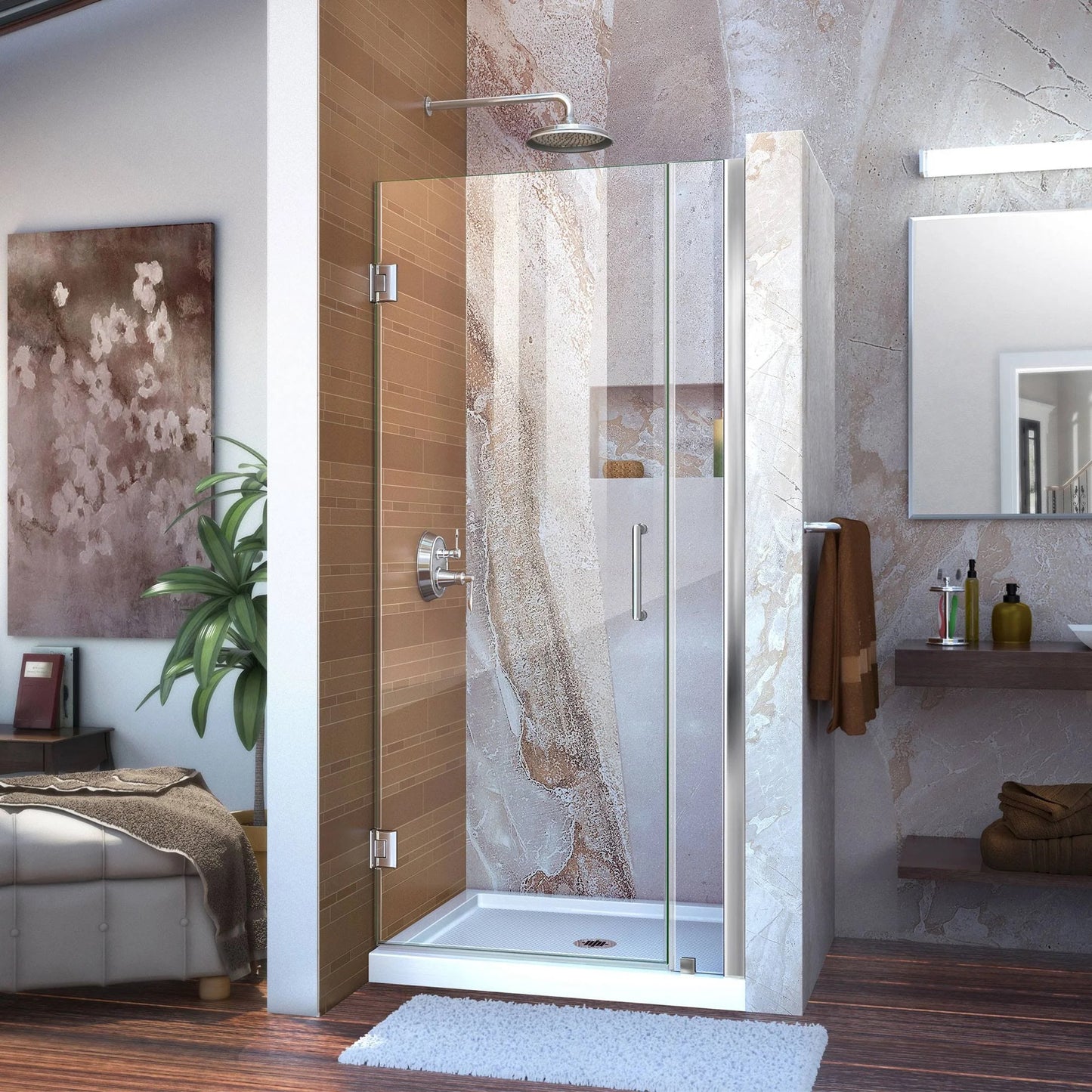 DreamLine SHDR-20317210-01 Unidoor Frameless Hinged Shower Door 31-32