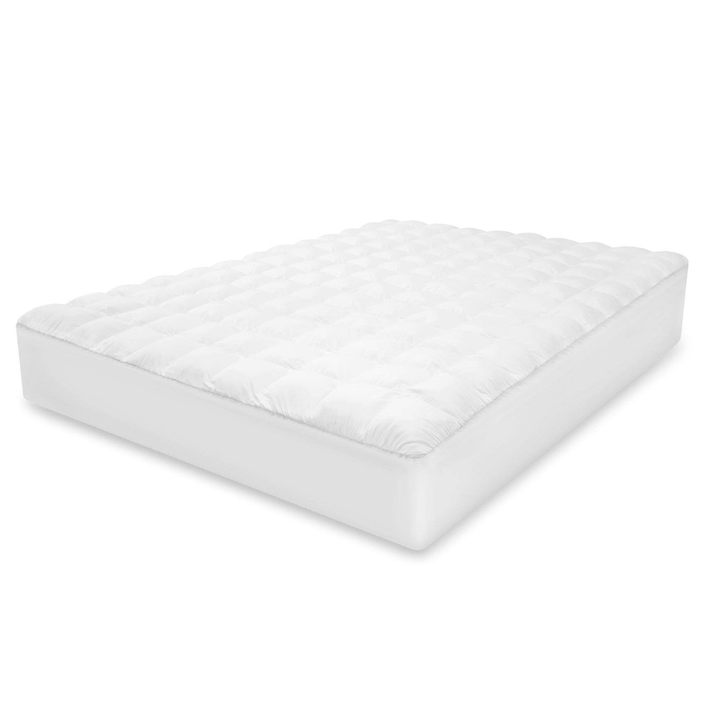 BioPEDIC Luxury Top Loft Gel Fiber Full Mattress Pad, White