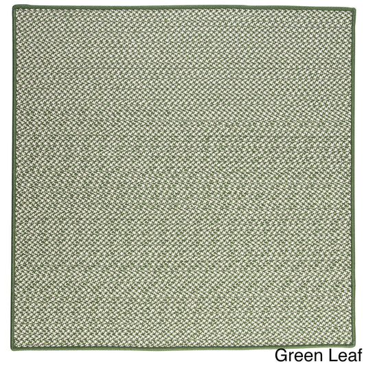 Crisscross Indoor/ Outdoor Area Rug - 8 x 8 Square - Green Leaf