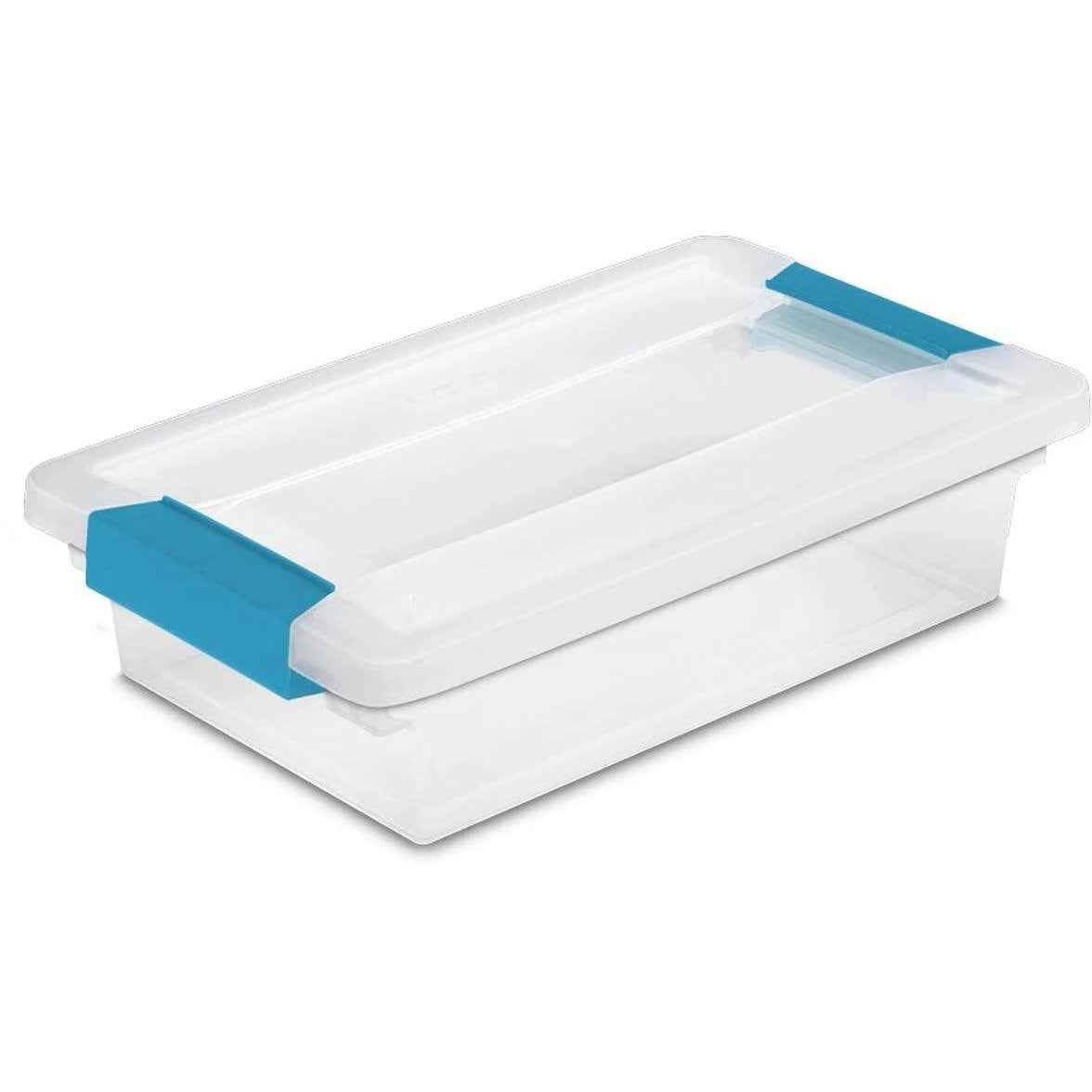 Sterilite Small Clip Box Clear Storage Tote Container with Latching Lid, 24 Pack