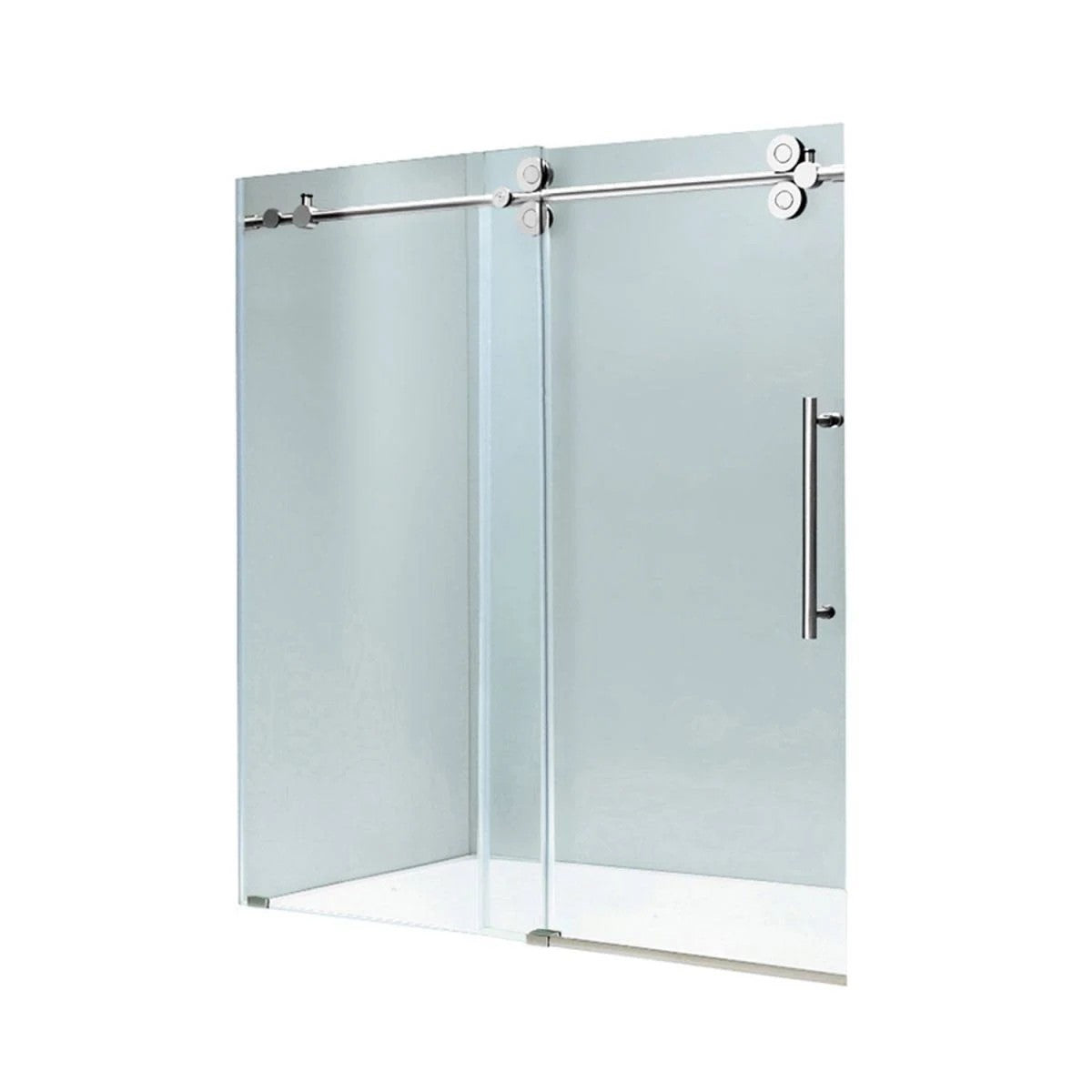 Vigo Elan 56-Inch Frameless Shower Door .375-in. Clear Glass/Chrome Hardware