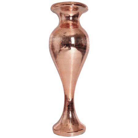 eFavormart 42 Sparkling Rose Gold Mirror Large Floral Vase Plant Stand for Wedding Aisle /Event Prop / Home Decoration