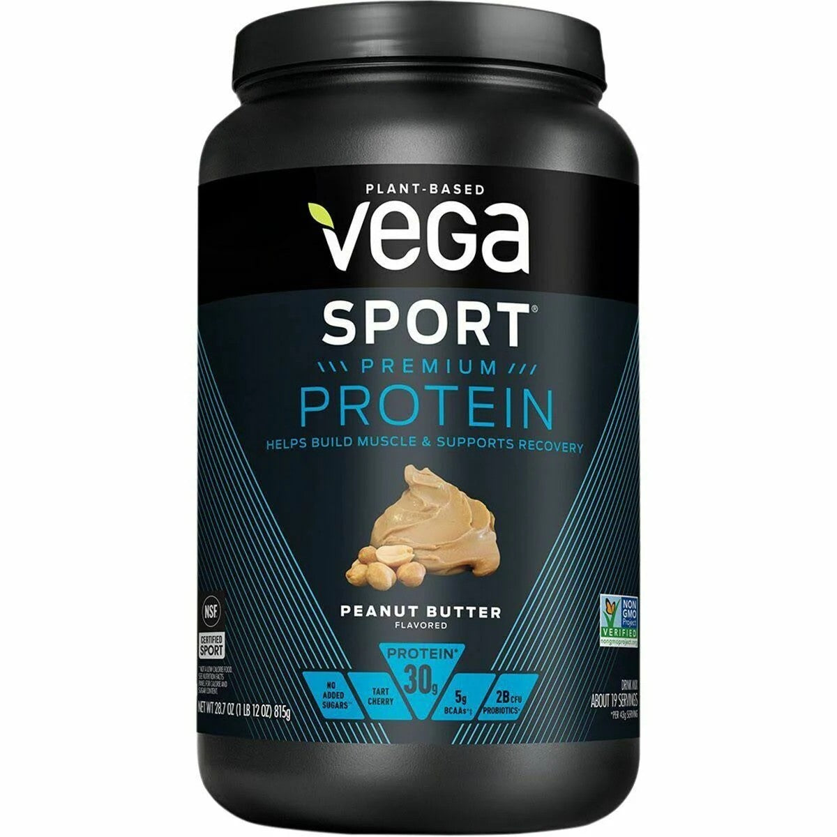 Vega Sport Drink Mix, Peanut Butter Flavored, Premium Protein - 28.7 oz