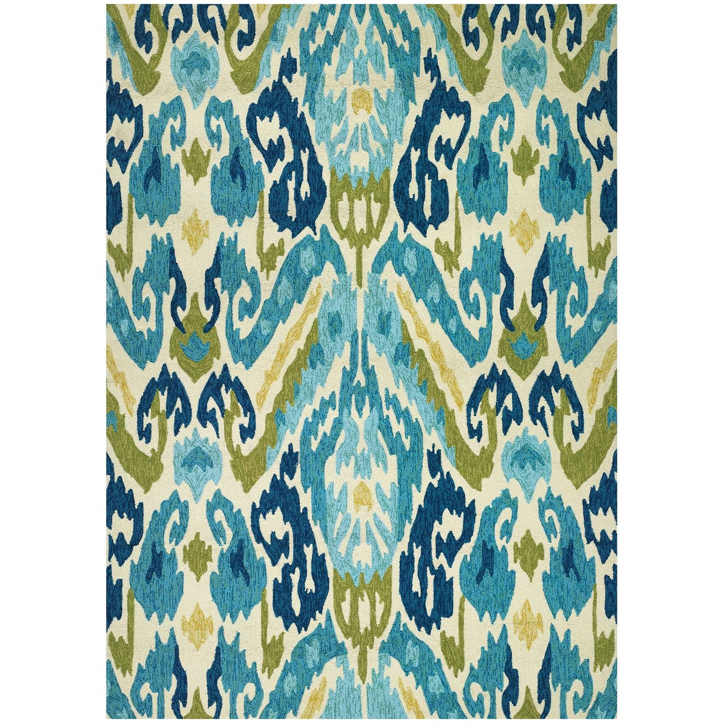 Couristan Covington Delfina Azure/Lemon Area Rug - 36 x 56