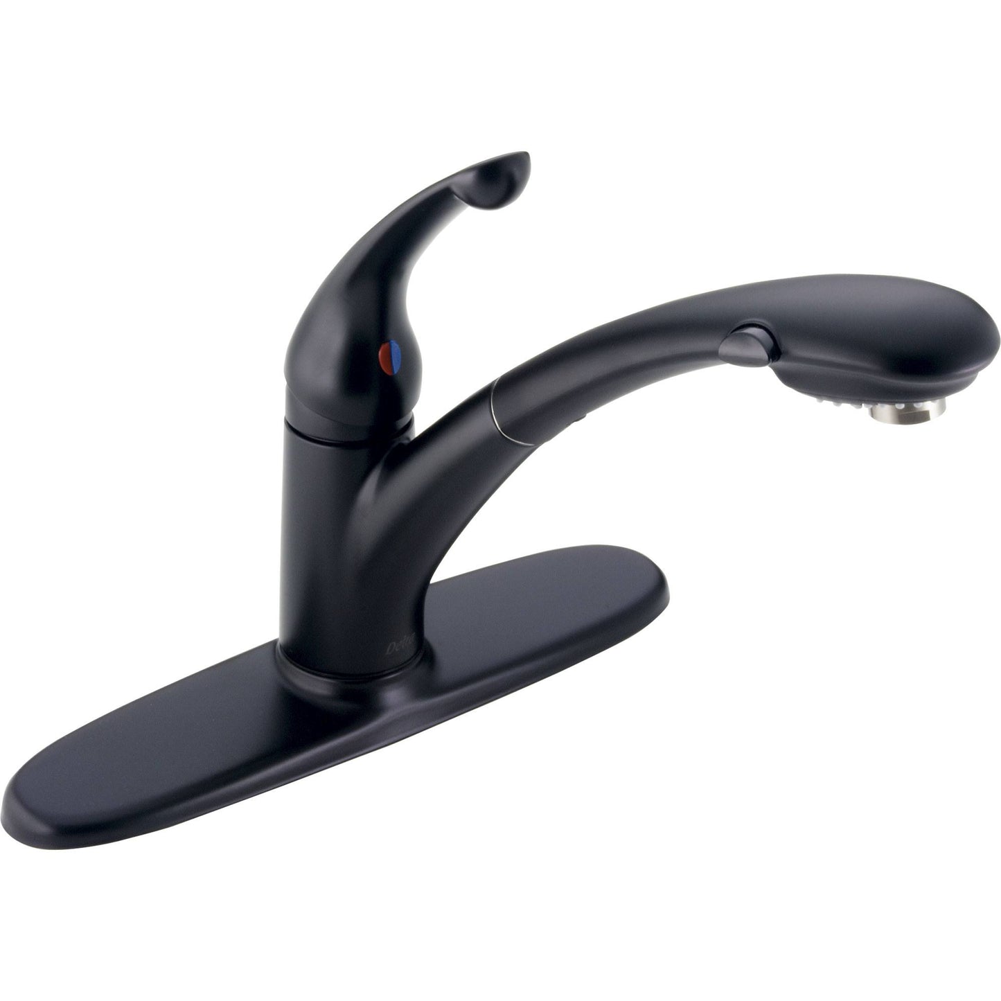 Delta 470-BL-DST Signature Single Handle Pull-Out Kitchen Faucet Black