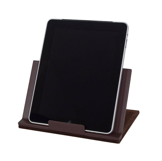 Dacasso Classic Leather Tablet Stand Chocolate Brown