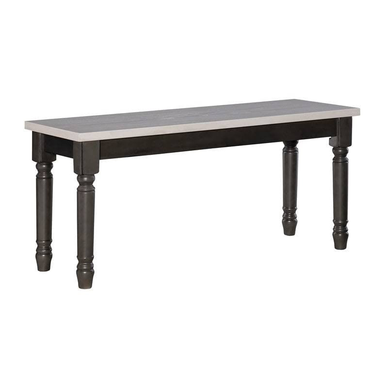 Powell Willow Modern Farmhouse Wood Bench, Size: Grey, Gray